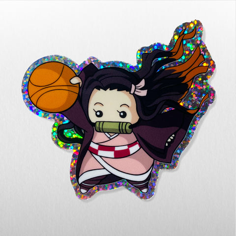 Ballin Nezuko glitter sticker